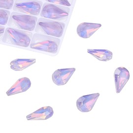 MECCANIXITY Tear Drop Rhinestones for Jewelry Making DIY for Nails Pointed Back Rhinestones Setting Crystals Stone for Crafts, Jewelry Making, Nail Arts, Shoes Purple 288 Pcs