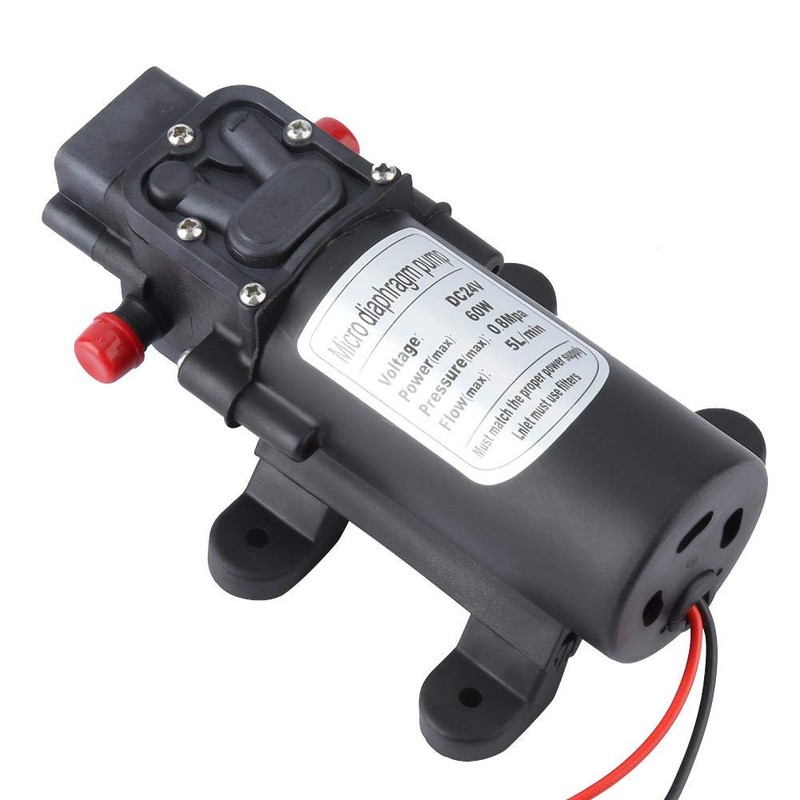 Micro Diaphragm Pump, 24V 60W Mini Electric Water Pump 5L/m