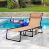 Foristrail Patio Lounge Chair 2 PCS Folding Chaise Bed -