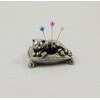 Seven Secrets Sleeping Cat Design Solid English Pewter Miniature Pin