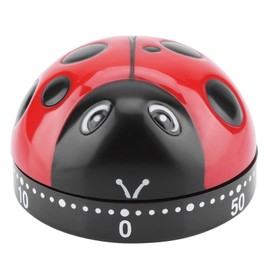 Tyenaza Egg Timer Funny Kitchen Timer 60 Minutes Egg Timer Ladybird Kitchen Cooking Timer Ladybird Kitchen Ladybird Kitchen in Ladybird Shape Made of ABS Plastic