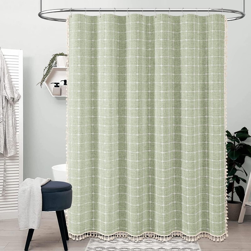 BTTN Boho Shower Stall Curtain - 48x72 Narrow Linen Ultra