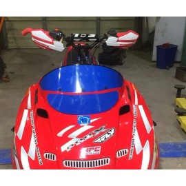 213 Parts Low Blue Race Cut Windshield w/ Black Trim Fits Polaris Edge 213 Parts