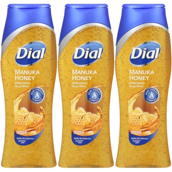 Dial Body Wash Manuka Honey 16 Ounce Enriching (473ml) (Pack of 3)