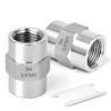 TAISHER 2PCS Forging of 304 Stainless Steel Pipe Fitting, Coupling,