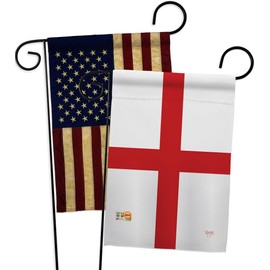 England St Georges Cross Garden Flags Pack Regional Nationality Nation International World Country Particular Area USA Vintage Applique Small Gift Yard House Banner Made In 13 X 18.5