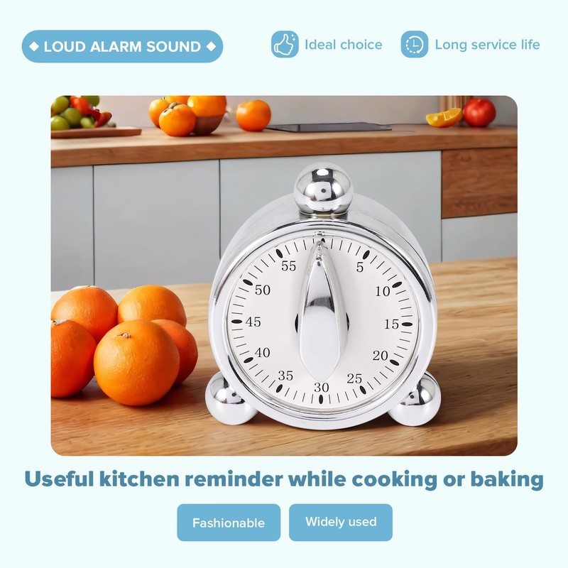 Daiilg 60 Minutes Kitchen Mechanical Timer Cooking Reminders Alarm Clock