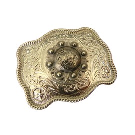 Horseback Riding Cowboy Silver Belt Buckle, Horse Buckle, Womens Mens Kids Western Concho