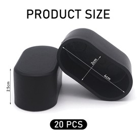 20 Pieces Chair Leg Caps, Garden Chair Leg Caps, Oval Chair Leg Caps, Table Leg Protection Caps, Chair Leg Protection Accessories, Thickened Chair Leg Covers, Chair Protection Leg Tube Caps