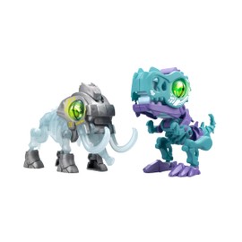 YCOO 88112 Biopod Cyberpunk Duo by Silverlit, 2 Robots Dinosaurs in a Surprise Egg for Building, Light and Sound Effects, 6 Different Biopods to Collect, 9 cm, from 5 Years
