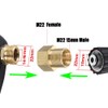 Stone Banks Brass High Pressure Washer Coupler, Metric M22 15mm