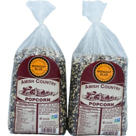Amish Country Popcorn | 2-2 Lb Bags - Midnight Blue Kernels | Old Fashioned, Non-GMO and Gluten Free (2-2lb Bags)