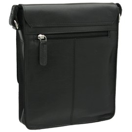 VISCONTI Leather Skyler A5 Messenger Bag S11 Black
