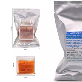 Wisesorb 45 Gram Hard Plastic Silica Gel Canister Reusable Indicating Pack of 8  (Orange)