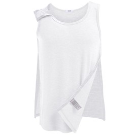 Deyeek Post Shoulder Surgery Shirts Women Tear Away Tank Tops After Rotator Cuff Surgery Clothes White Hosptial Gowns