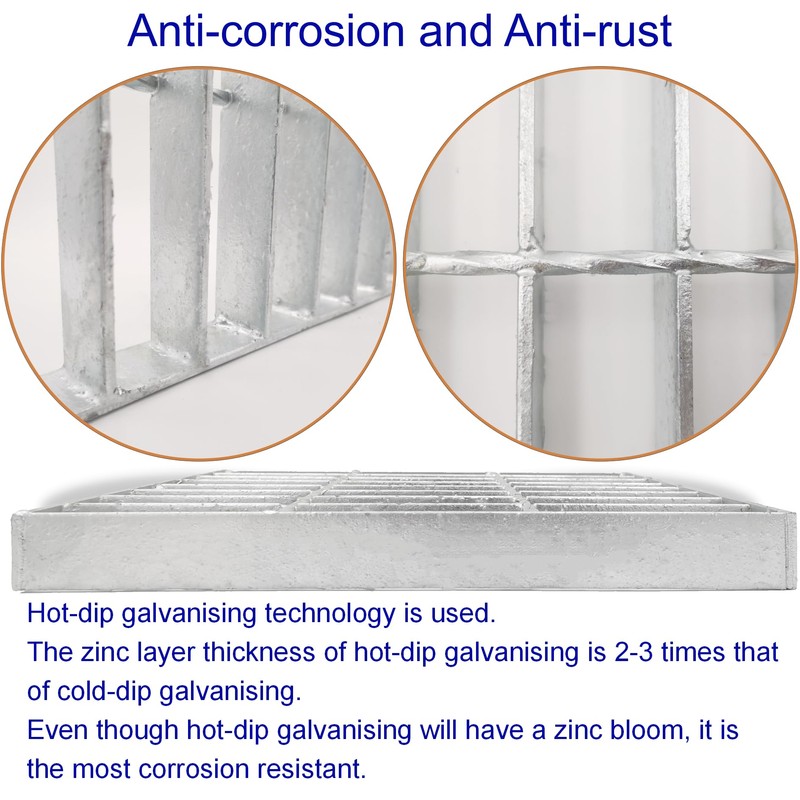 DuuMuut Galvanized Steel Drain Grate, 10x10 Outdoor Drain Cover, B