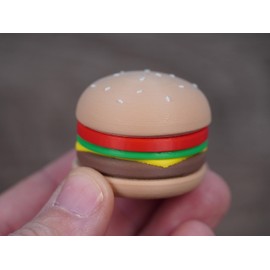 Cheeseburger Magnetic Fidget Toy - 4 Piece 3D Printed Magnetic Slider & Haptic Coin Flipper, Ideal Stress Relief & Mindfulness Office Toy (Cheeseburger Magnetic Fidget Toy)