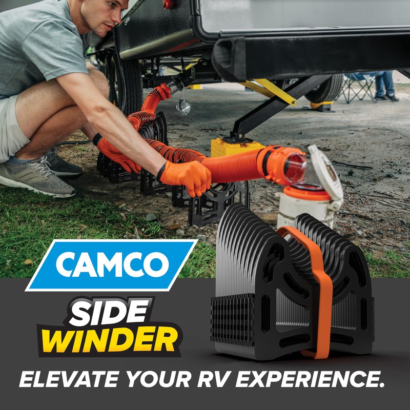 Camco Sidewinder 15-Ft RV Sewer Hose Support - Features Flexible