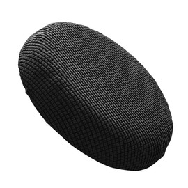 Universal Couch Cover Elastic Round Bar Stool Slipcover: Circle Seat Cushion Protector Bar Coffee Shop High Foot Stool Chair Seat Covers Black Stretch Chair Covers