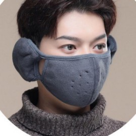 KC Certified Winter Earflap Face Mask & Earmuffs for Golf & Running Warm Dark Gray 5ea