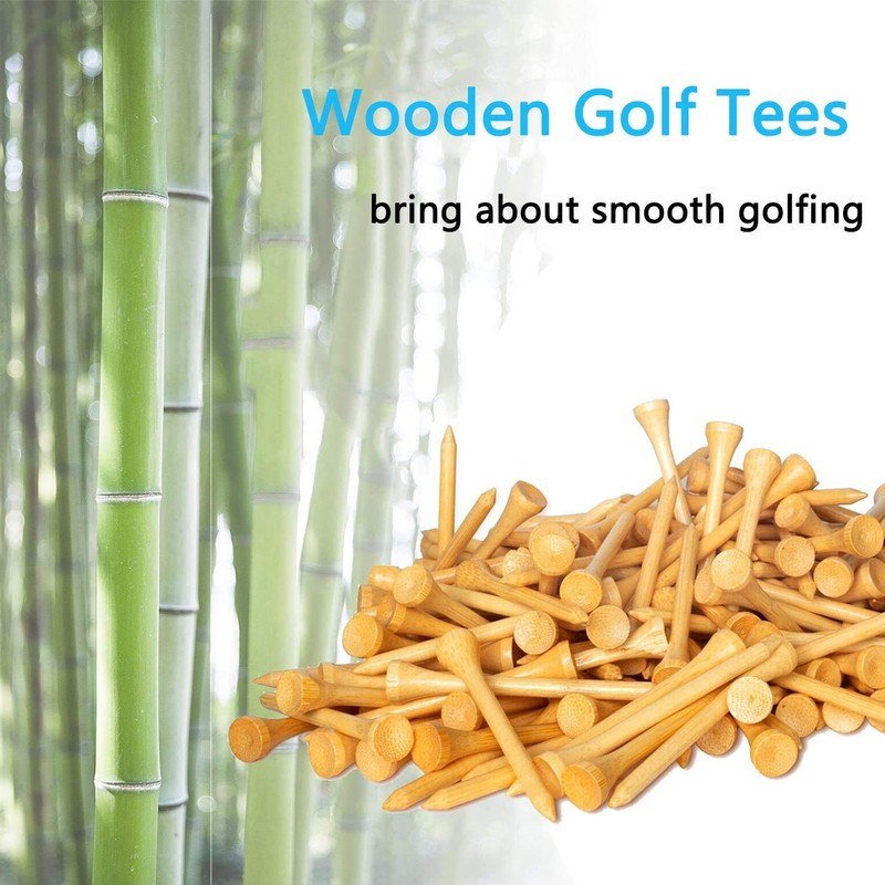 Zivisk Golf Tees Holz - 100 Stück 70mm Bambus Tees