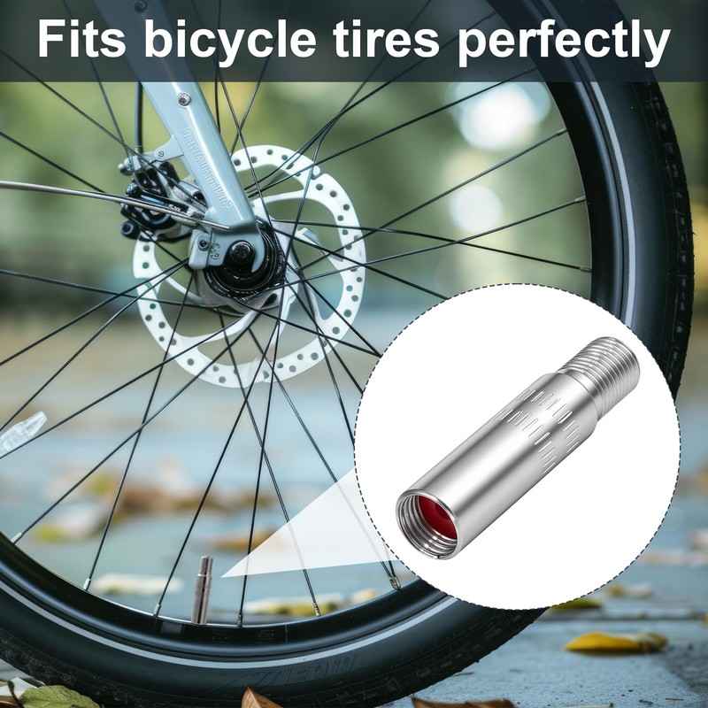 DC,CLISENCE 5 Pcs 39MM Tire Valve Extender, Metal Valve Stem