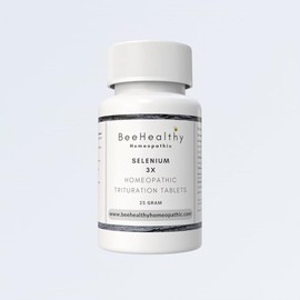 BeeHealthy Homeopathic Cell Salt, Selenium 3X Tablets. Remedy for Gentle Support for Cellular Health, Fatigue, and Vitality. Easy Dissolving Tablets. 100 Count