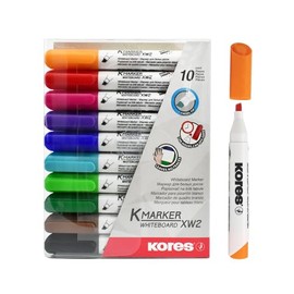 Marcadores para Pizarron Blanco Kores Estuche con 10 pzas