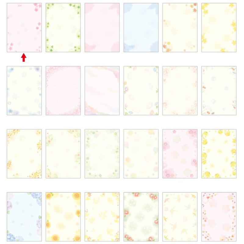 Sasagawa Taka Stamp Japanese Pattern Paper, Wagokoro 4-1005 Cherry Blossom