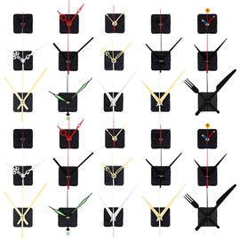 30Pcs Short Spindle Quartz Clock Movement Silent Quartz Clock Mechanism Kit Hands,Motor Mechanism Quartz Clock Motor Wall Clock Movement Kit for Repair Replacement DIY Wall Clock Garden Clocks Cross