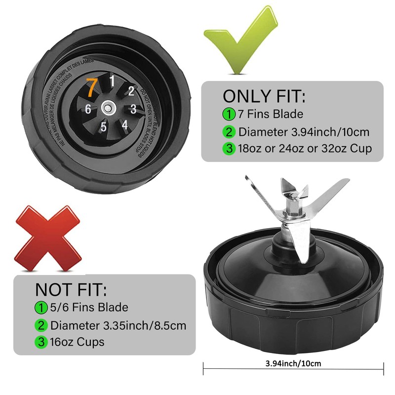 7 Fins Blender Blade for Ninja Blender, Blender Blade Replacement