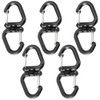SquEqu 5 Pack Dual Locking Carabiner Clips with Double-Ended Wiregate