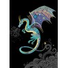 Beautiful Bug Art Greeting Card - Blue Dragon Design