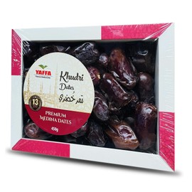 Yaffa Delicious Khudri Dates 450g– Hand Picked Madina Dates – Premium Quality Juicy Khudri Dates – All Natural, No Added Sugar, Gluten Free – Soft Chew Texture – Ramadan Dates Gift Box