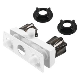 Eagles RV Shower Faucet - Camper Shower Faucet Valve, 4" RV Shower Replacement Valve Diverter 2 Knob Handles for Outside and Inside Bathroom Shower(White Base - Teal Acrylic Knob)