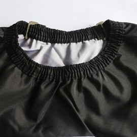 FRCOLOR Hairdresser Cape Professional Hair Cape Barber Styling Apron Salon Cap Customer Dress for Adults (Black White)