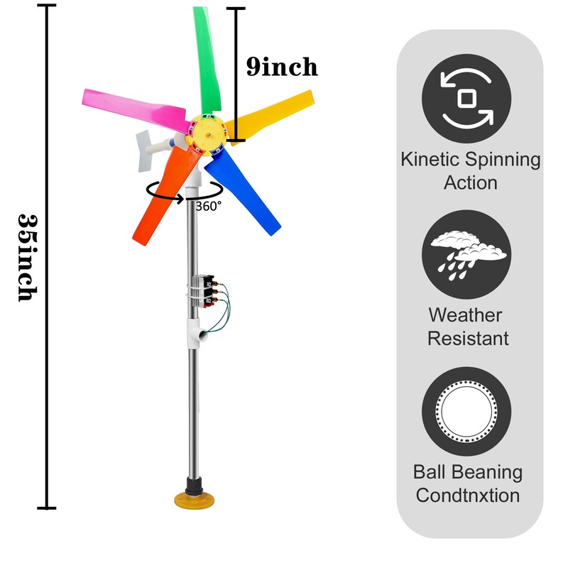 DIY Small Wind Turbine Generator Kit and Light Strip for