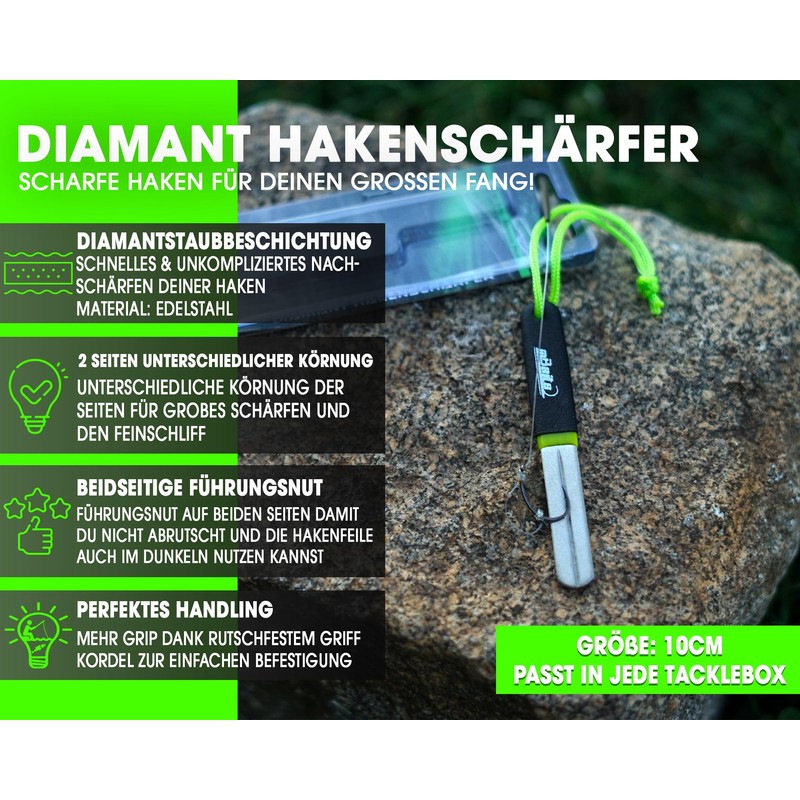 Magic Baits Diamond Hook Sharpener Double Sided Diamond Hook Sharpener