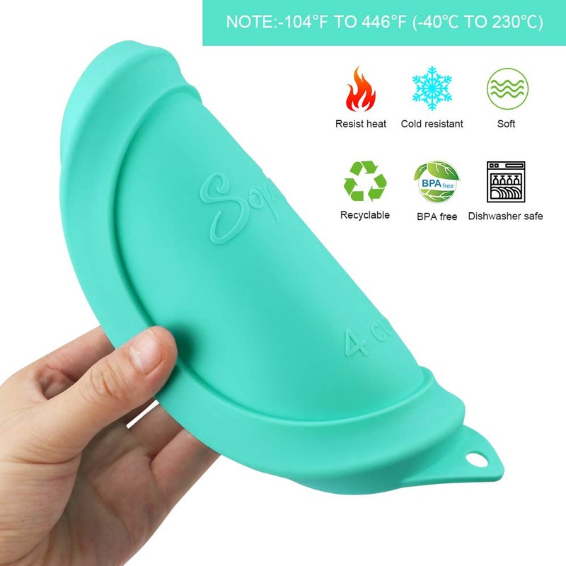Sophico 4 Cup Round Silicone Storage Cover Lids Replacement for