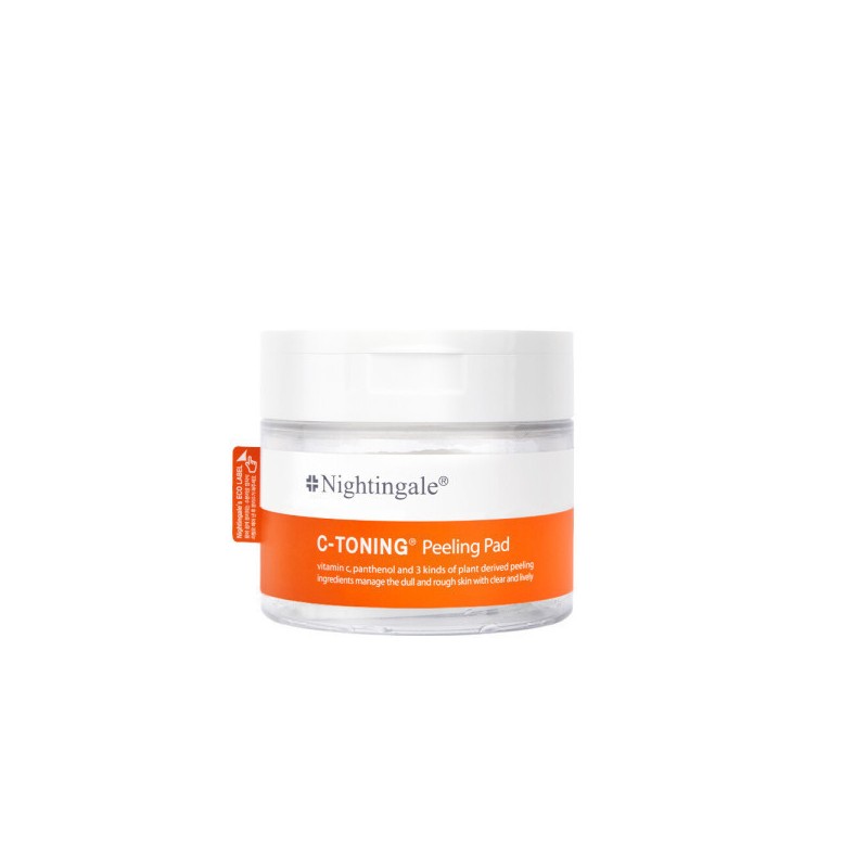 Nightingale C-Toning Peeling Pads, 60 sheets, facial exfoliation / 나이팅게일