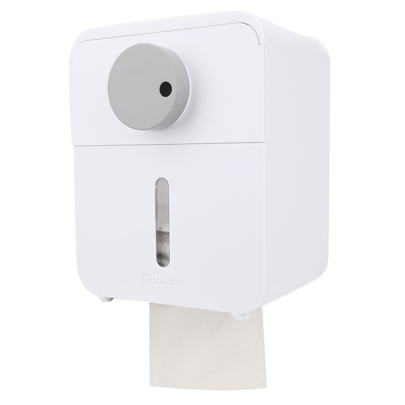 Waterproof WallMounted Toilet Roll Paper Rack Holder with Top Shelf