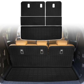 ZQULOYO Cargo Liners Backrest Mat for Nissan Armada Accessories 2025 2026 with Hook&Loop Rear Trunk Mat Rear Seat Back Cover Protector All Weather Anti-Slip Split Dog Liner 5 PCS