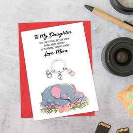 Gifts for Pregnant Daughter from mom - Mother to Be Gift for Daughter Mother's Day Keychains Gift from Mather Mama The Only Thing Better Than Being Your Mother is Watching You Be a Mom