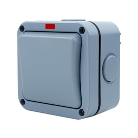 USUPERINK Outdoor Light Switch, IP66 Waterproof 1 Gang SPDT Switch 15A 110-250V, Exterior Wall Weatherproof for Garden, Patio, Pool, Balcony, Outside Use,1PCS