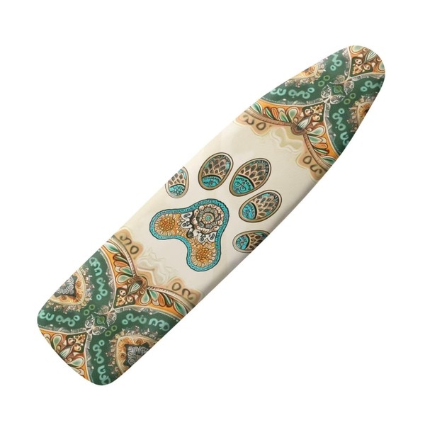 Hinthetall Boho Dog Paw Ironing Board Cover and Pad 15x54
