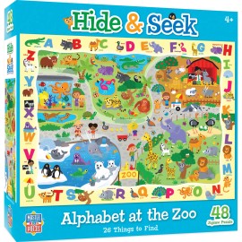 MasterPieces - Hide & Seek - Alphabet at the Zoo 48 Piece Jigsaw Puzzle