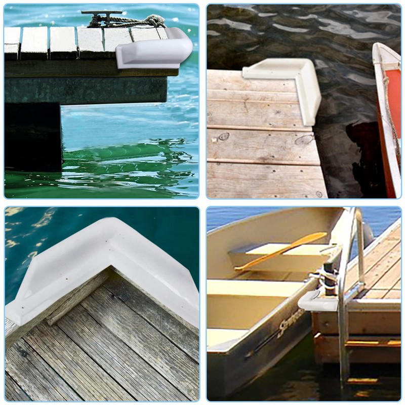 VEITHI White Dock Corner Bumper, 2 Pack Vinyl 90 Degree