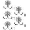 Fuxxer® Antique Double Hooks Set of 5 Wardrobe Hooks 54