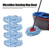 4Pcs Microfiber Rotating Mop Head 360 Spinning Triangular Mop Replacement