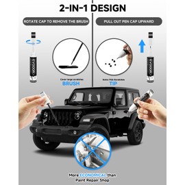 EVOOOR PXR/AXR Brilliant Black Pearl Touch Up Paint Compatible with JeepExact Match 2 in 1 Touch up Paint for Chips and Nicks Repair
